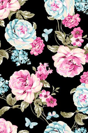 花卉印花华亿平台图片