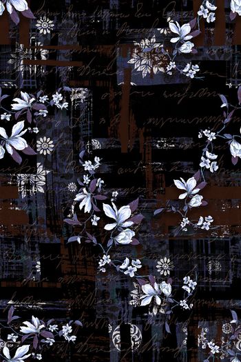 花卉印花华亿平台图片