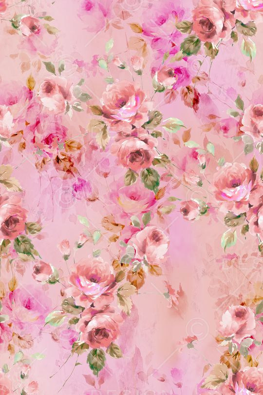 水彩花卉印花华亿平台图片