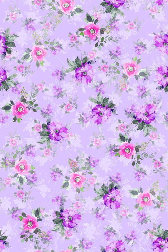 水彩花卉印花华亿平台图片