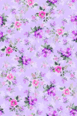 水彩花卉印花华亿平台图片