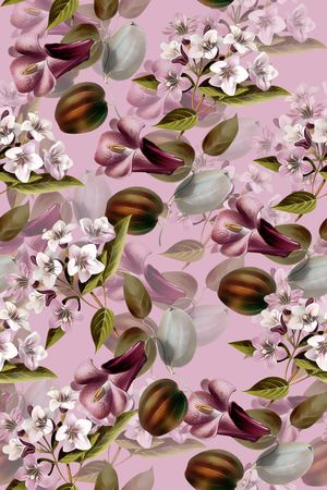 花卉印花华亿平台图片