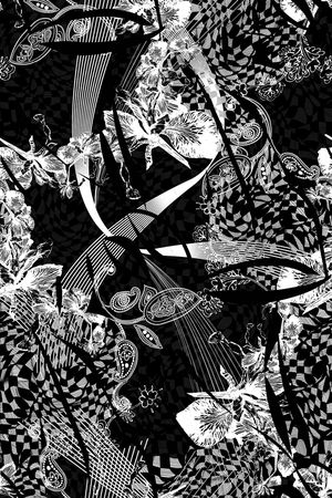 线条印花华亿平台图片