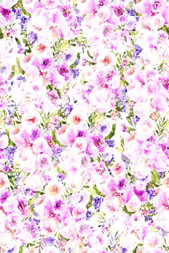 水彩花卉印花华亿平台图片