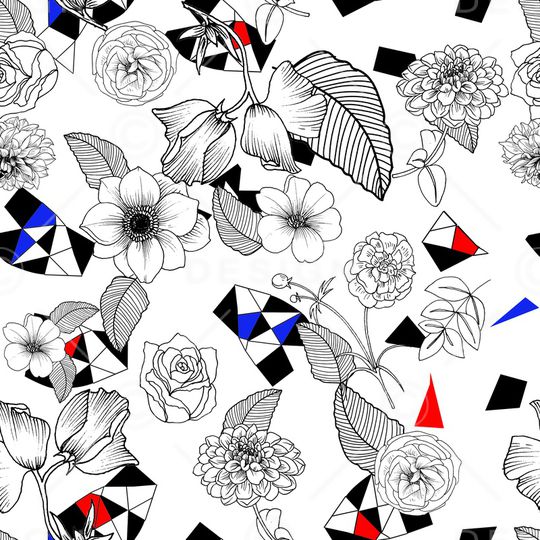 花卉印花华亿平台图片