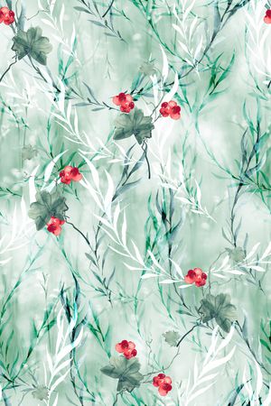 水彩花卉印花华亿平台图片