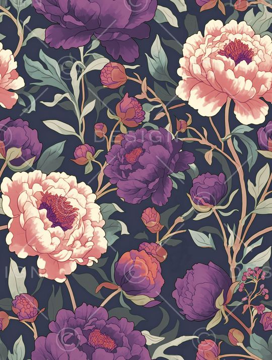 花卉印花华亿平台图片