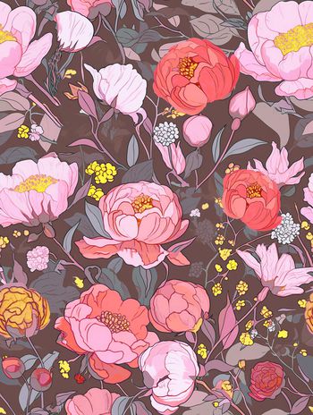 花卉印花华亿平台图片