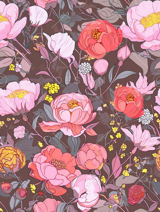 花卉印花华亿平台图片