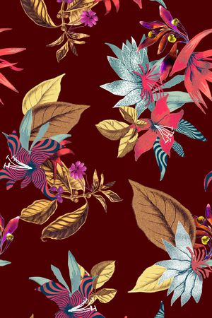 花卉印花华亿平台图片