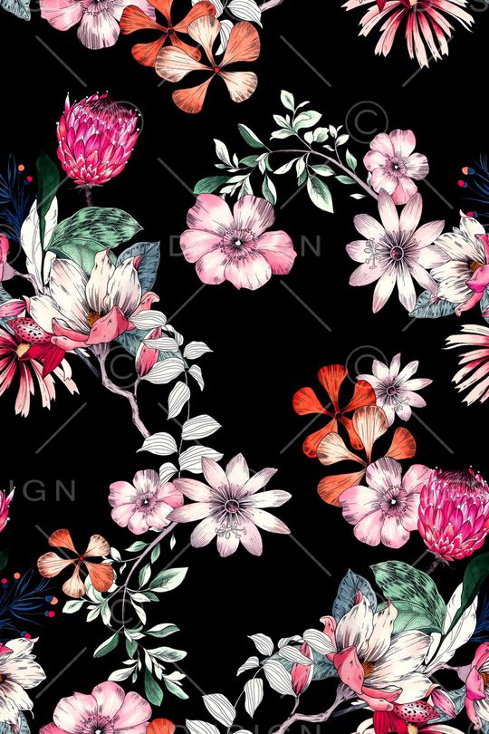 花卉印花华亿平台图片