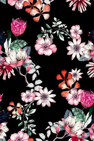 花卉印花华亿平台图片