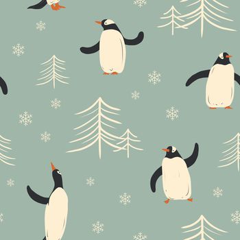 1629790-企鹅 -绿底