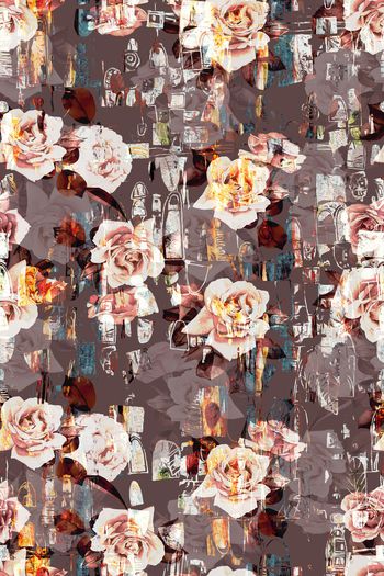 花卉印花华亿平台图片