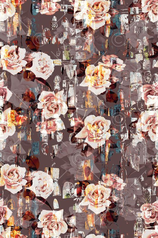 花卉印花华亿平台图片