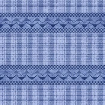 费尔岛格纹印花华亿平台图片