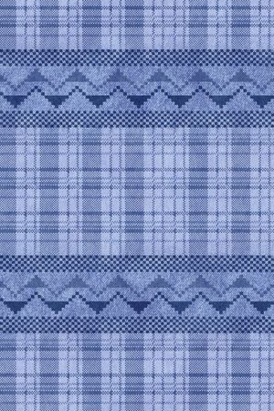 费尔岛格纹印花华亿平台图片