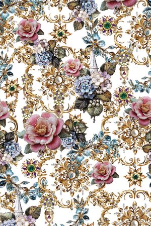 花卉印花华亿平台图片