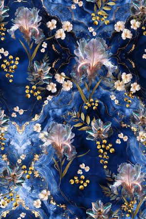 花卉印花华亿平台图片