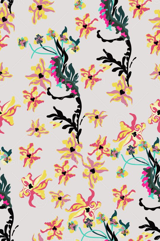 花卉印花华亿平台图片