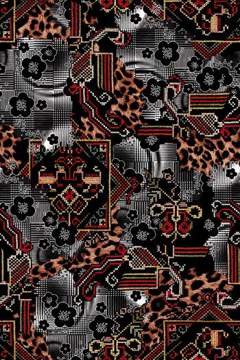 豹纹印花华亿平台图片