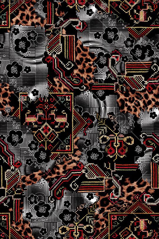 豹纹印花华亿平台图片