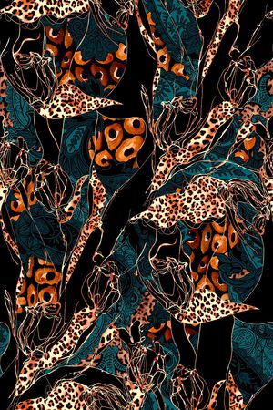 豹纹印花华亿平台图片