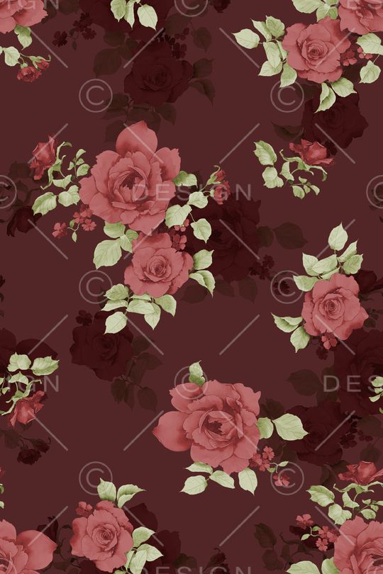 水彩花卉印花华亿平台图片