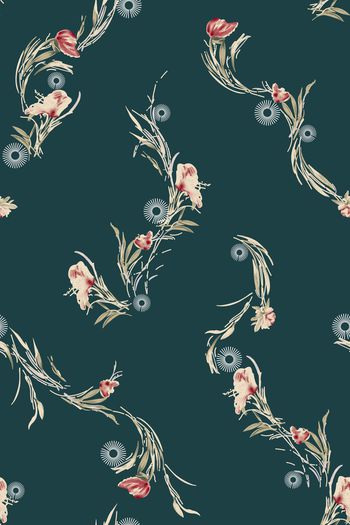 花卉印花华亿平台图片