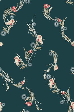 花卉印花华亿平台图片