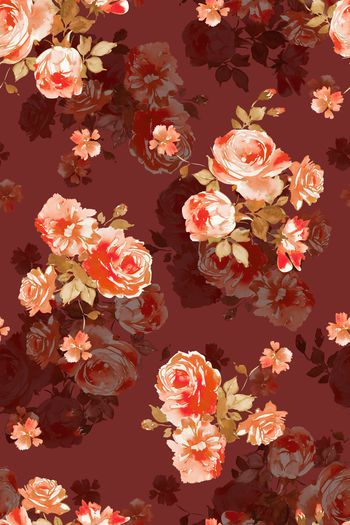 花卉印花华亿平台图片