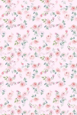 水彩花卉印花华亿平台图片