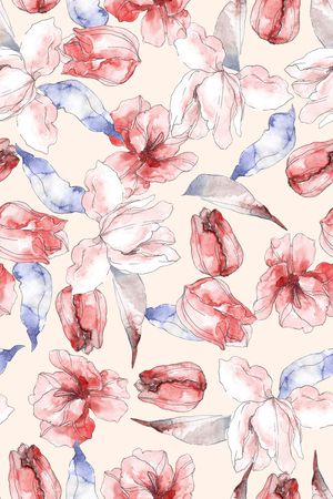 花卉印花华亿平台图片