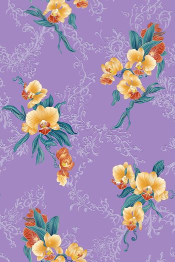 花卉印花华亿平台图片