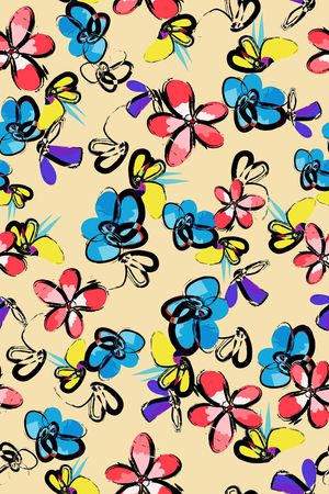 花卉印花华亿平台图片