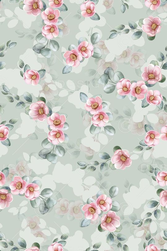 水彩花卉印花华亿平台图片