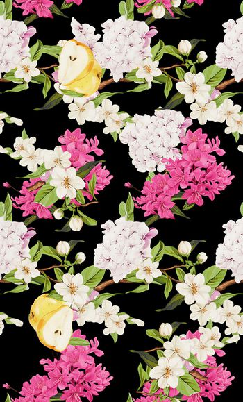 花卉印花华亿平台图片