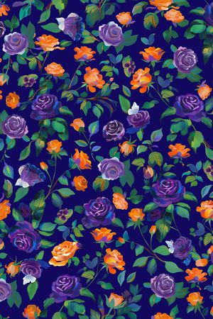 花卉印花华亿平台图片