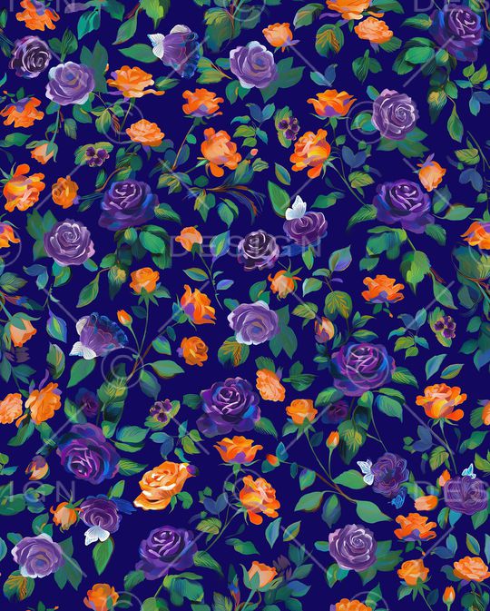 花卉印花华亿平台图片