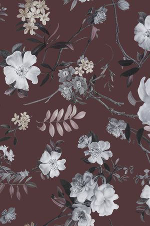 清爽底花卉印花华亿平台图片