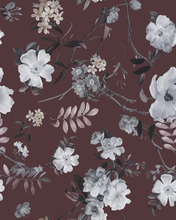 清爽底花卉印花华亿平台图片