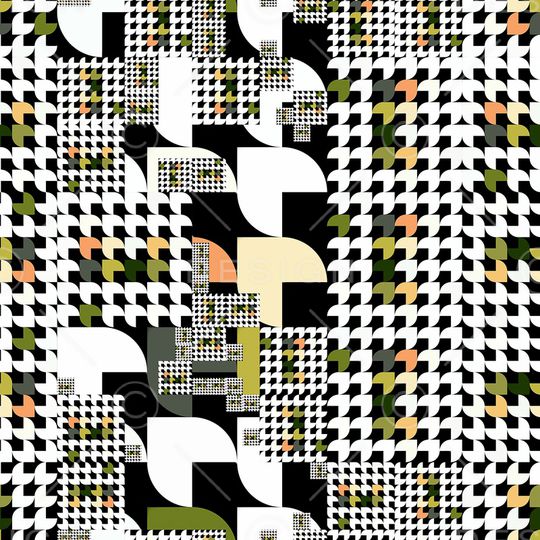 彩色几何印花华亿平台图片