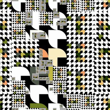 彩色几何印花华亿平台图片