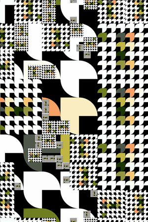 彩色几何印花华亿平台图片