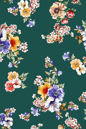 花卉印花华亿平台图片