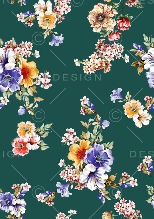 花卉印花华亿平台图片