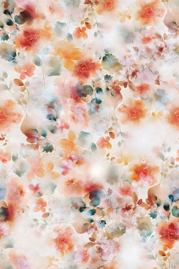 水彩花卉印花华亿平台图片