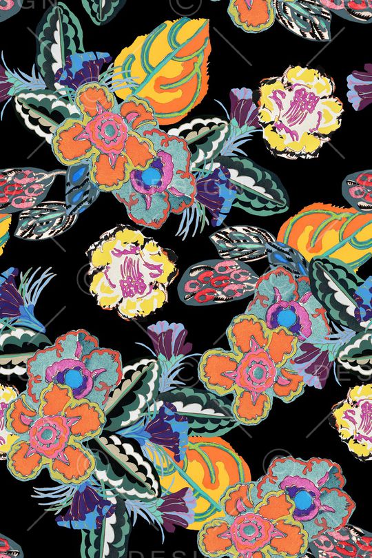 花卉印花华亿平台图片