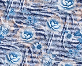 牛仔印花华亿平台图片