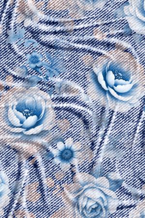 牛仔印花华亿平台图片